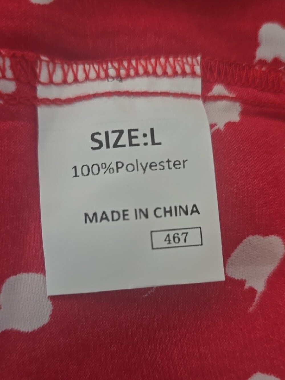 NWT Red & White Printed Button-Up Shirt (Dokotoo) - Picture 5 of 7